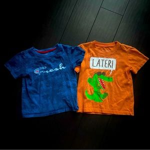 Prime Fresh blue t-shirt & orange Hybrid Later Gator t-shirts in size 2T EUC